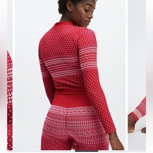 Fabletics holiday set - size small top, size medium leggings. NWT